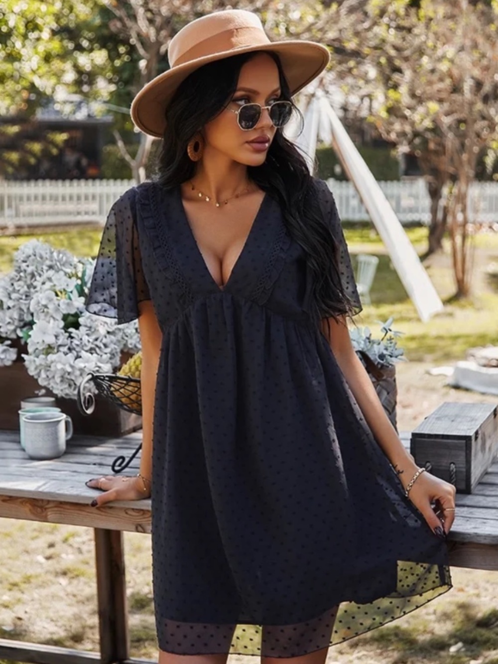 Park & Fifth Black Rennie Mini Dress XS